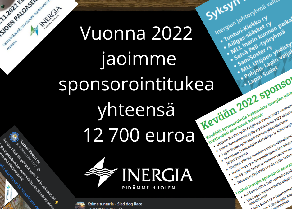 Kevään 2023 sponsorointihaku on päättynyt – kiitos tukea hakeneille!